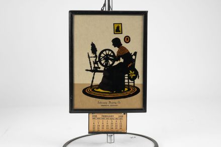 Sebewaing Spinning Wheel Silhouette 1938 ROG Calendar