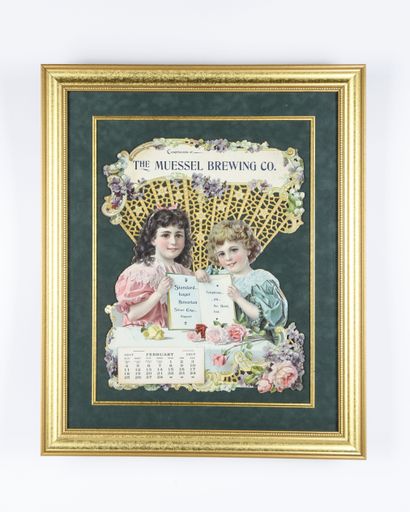Muessel Brewing Die Cut 1917 Calendar