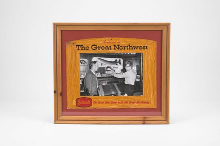 Schmidt "The Great Northwest" Framed Cardboard Sign