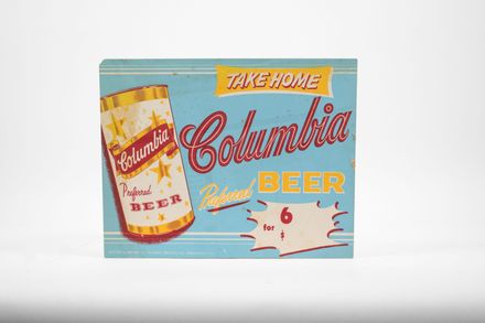 Columbia Preferred Beer POS Sign
