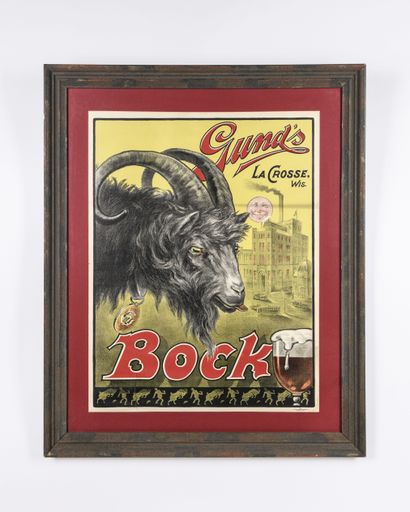 Gund Bock Goat and Factory Sign