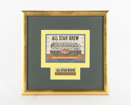 Label and Neck Ribbon 12 oz Bottle for 1936 Football Team