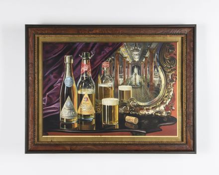 Blatz Private Stock and Weiner Bottles Tin Sign