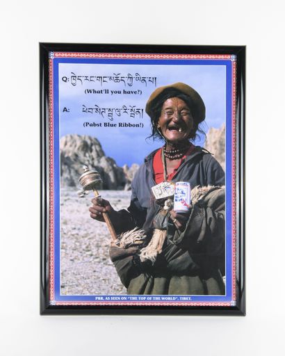 Pabst As Seen on "The Top of the World" Tibet Sign