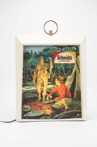 Schmidt's of Philadelphia Fishing & Camping Lighted Sign