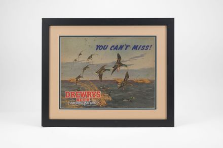 Drewrys "You Can't Miss" Cardboard Sign