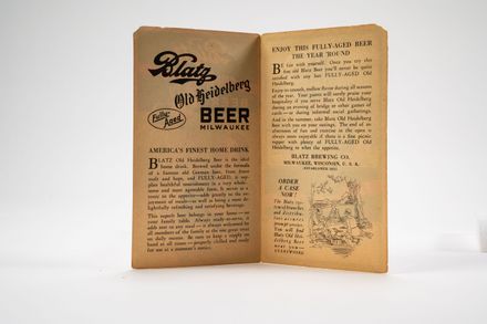 Blatz Old Heidelberg Beer Pamphlet