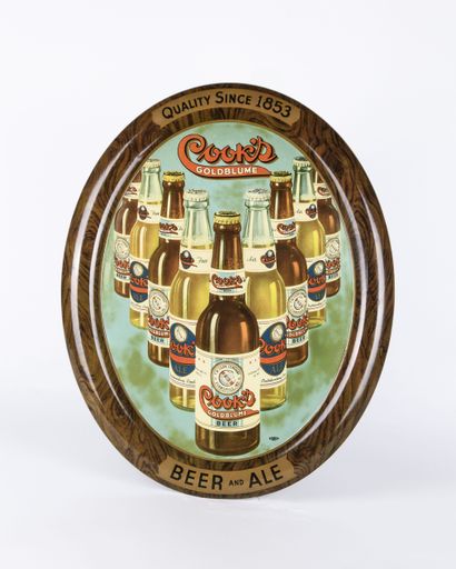 Cook's Goldblume Bottles Tin Sign