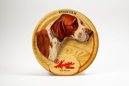 Meister Brau Pointer 3-D Cardboard Sign