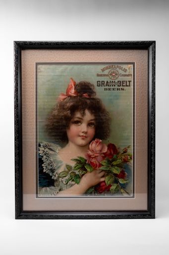 Grain Belt Beer Young Girl Lithograph