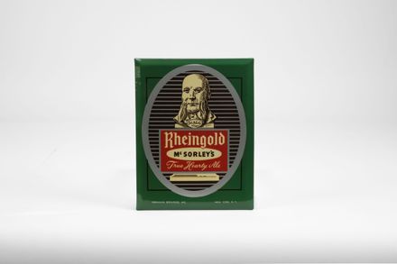 Rheingold McSorley's True Hearty Ale Celluloid Over TOC Sign