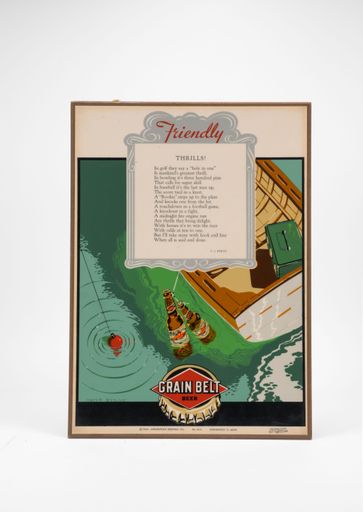Grain Belt Poem Celluloid Over Wood Sign