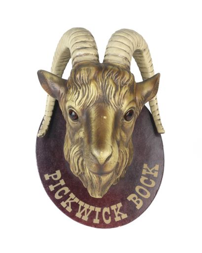 Pickwick Bock Goat Head Wall Sign