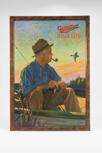 Miller High Life Fishing Tin Sign