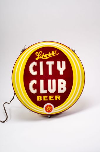 Schmidt's City Club Double-Sided Lighted Sign