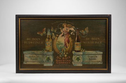 DuBois Budweiser & Wurzburger Meyercord Wood Sign