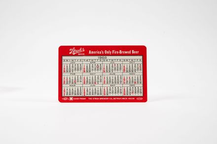 Stroh's Beer 1968 Pocket Calendar