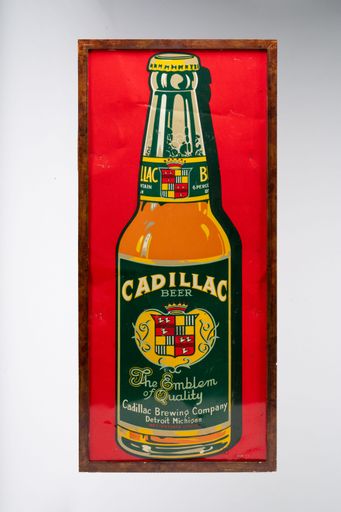 Cadillac Beer Tin Sign