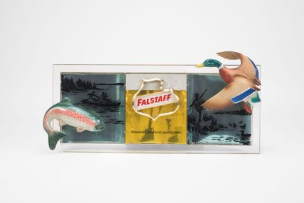 Falstaff Plastic Duck & Trout Sign