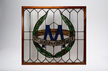 Golden Grain Belt Beer Stained Glass