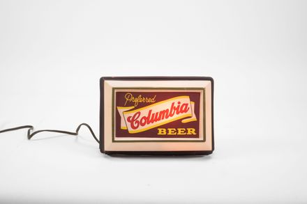 Preferred Columbia Beer Plastic Lighted Sign