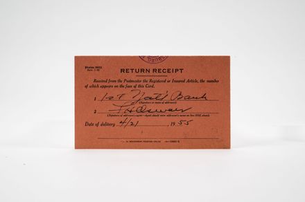 Postal Return Receipt Vicksburg