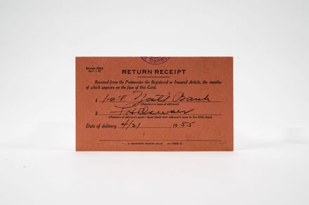 Postal Return Receipt Vicksburg