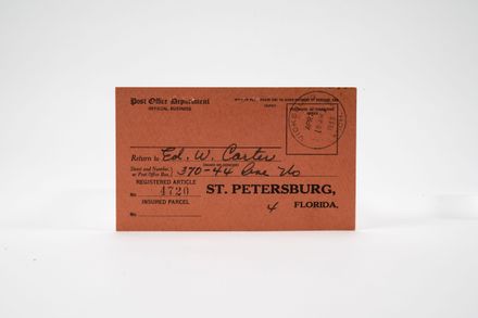 Postal Return Receipt Vicksburg