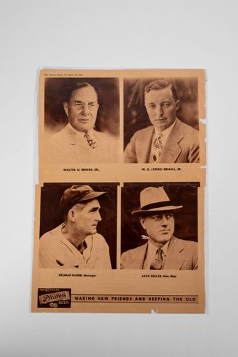 Pfeiffer's Detroit Tigers 1939 Newspaper Ad