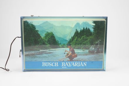 Busch Bavarian Fly Fishing Lighted Sign