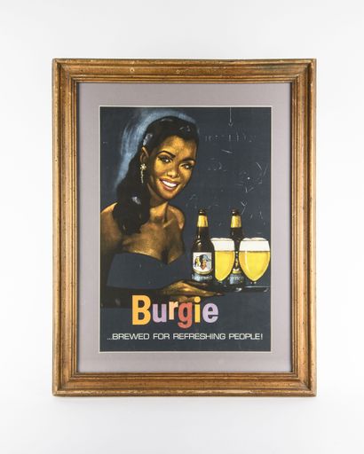 Burgie Beer "Refreshing People" Sign
