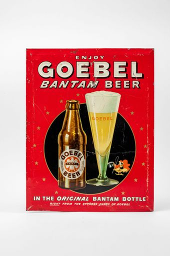 Goebel Bantam Bottle & Glass TOC Sign