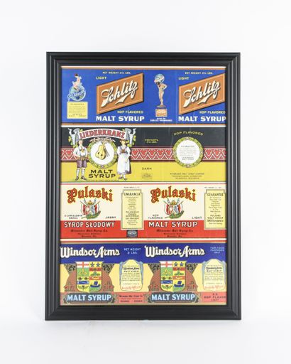 Collection of 4 Milwaukee Malt Syrup Labels