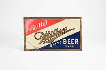 Buffet Miller Bottle Beer TOC Sign