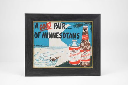 Hauenstein Beer "Minnesotans" Framed Cardboard Sign