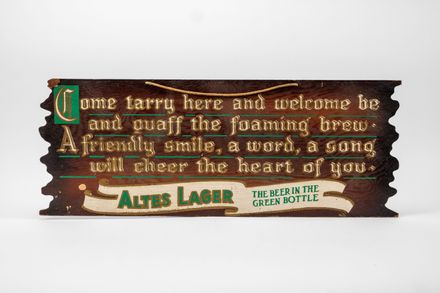 Altes Lager Poem Wooden Sign