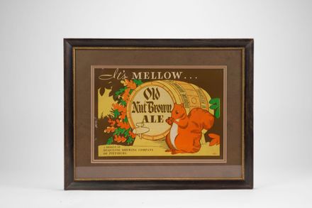 Old Nut Brown Ale Squirrel Cardboard Sign