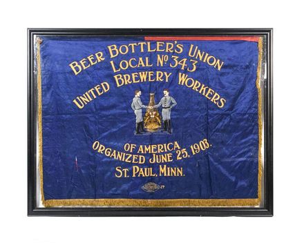 Beer Bottler's Union Banner: 48 Star Flag