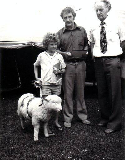 'Berquist boy' with lamb, Agriculture Day, Shannon School, c.1980