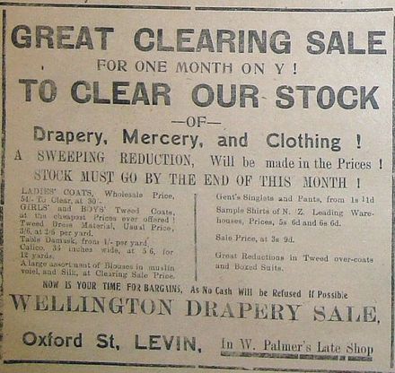 1916 06 May Wellington Drapery Levin - Resource cover image