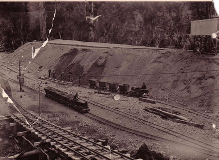 Stockpiling shingle for construction, October 1927 - Resource cover image