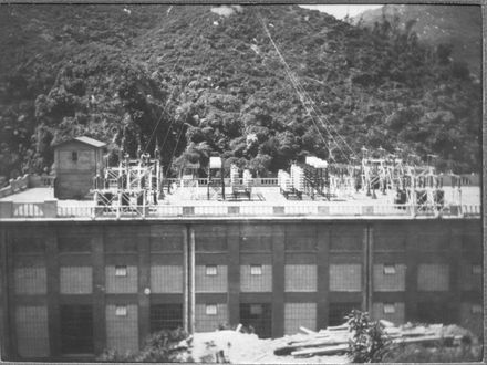 Mangaore Powerhouse roof with electrical equipment installed, early 1920's - Resource cover image