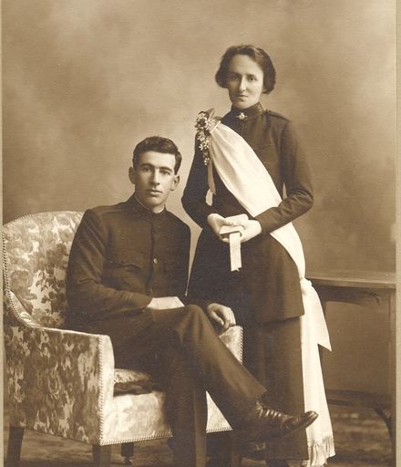 Bride and Groom - Ruby (nee Lee) and Oswald Ransom, 1916