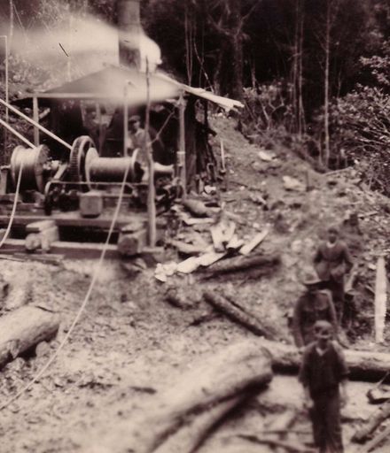 Log winch at sawmill ?, 1920's