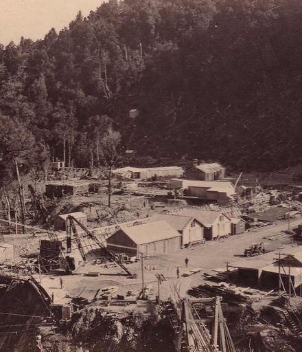 Top Dam site, Mangahao, 1924