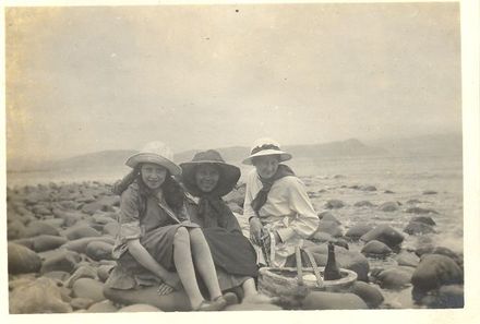 Nancy Barnes, Mrs Barnes at Plimmerton Beach. - Resource cover image