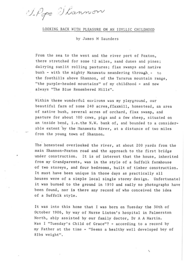 Looking back with pleasure on an idyllic childhood