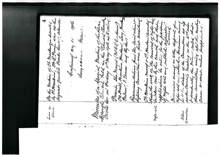 Minutes of 2nd Council Meeting 11 May 1906