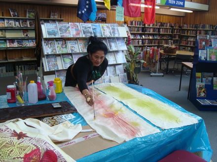 Elei - Samoan fabric printing in Levin Library