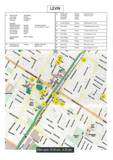 Horowhenua Arts Trail 2013 Town Map